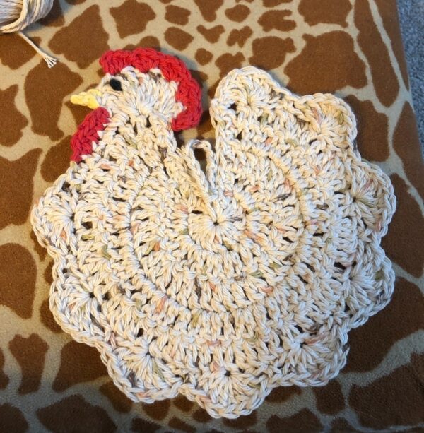 Chicken Crochet Potholder - Daniel Art and Yarn