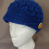 Crochet Cap, Blue - Image 2