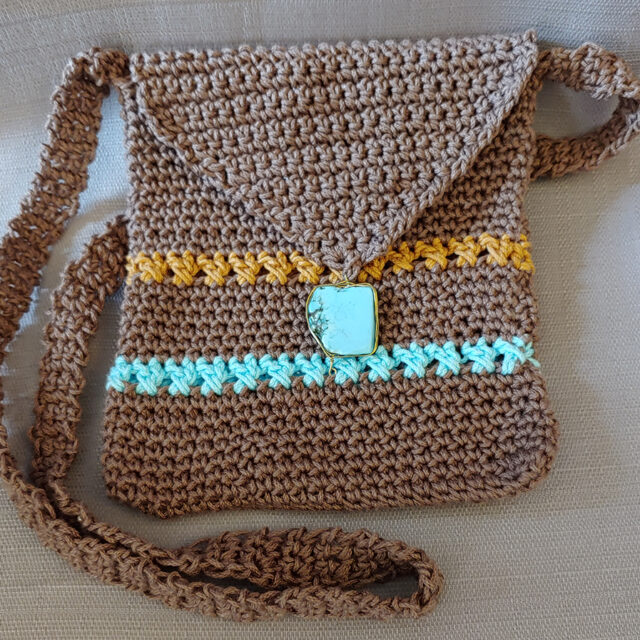 handmade Crochet bag-olive green waffle bag – ANAN-STUDIO