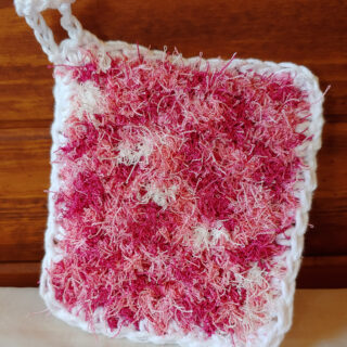 Crochet Scrubby: Red and White