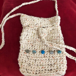 natural cotton drawstring purse