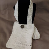 White Cotton Crochet Shoulder Bag - Image 2