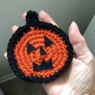 Holiday Kitchen Decor Pumpkin Crochet Magnet