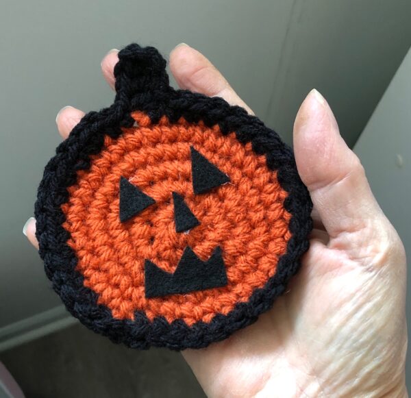 Holiday Kitchen Decor Pumpkin Crochet Magnet