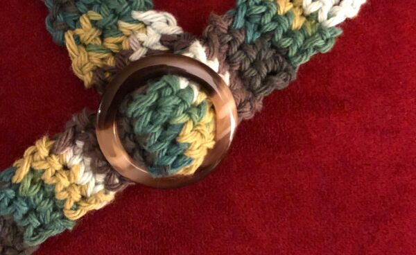 Crochet Camo Macrame Style Belt