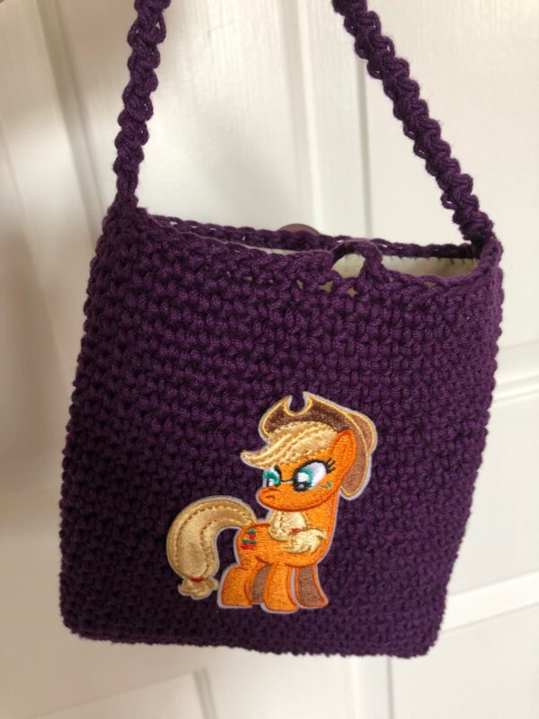 Crochet Purple Pony Purse