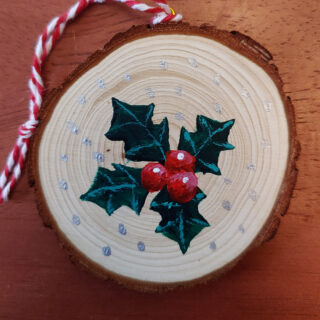 Christmas Holly Ornament