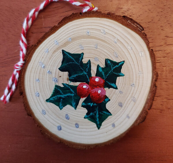 Christmas Holly Ornament