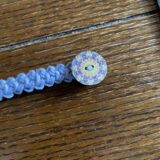 Crochet Friendship Bracelet - Blue, Size Medium 7" - Image 3