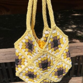 Sunflower Granny Squares Crochet Purse