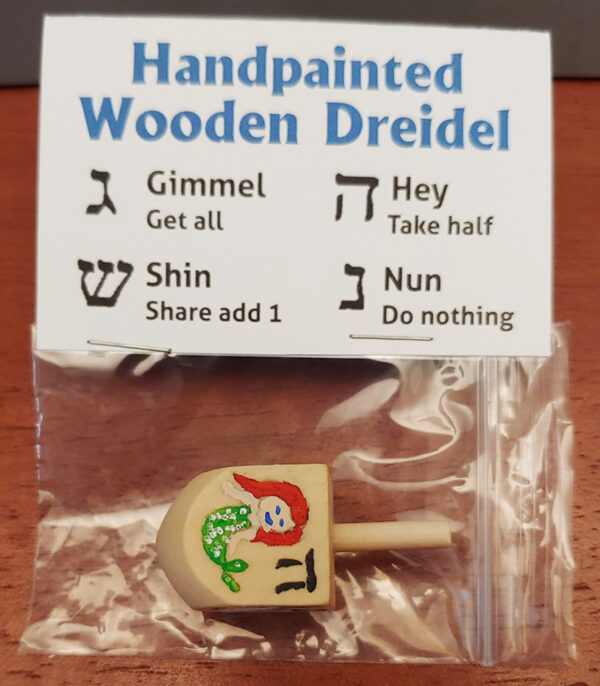 Handpainted Wooden Dreidel, Fantasy