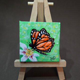 Monarch Butterfly 2x2 Miniature w/Easel
