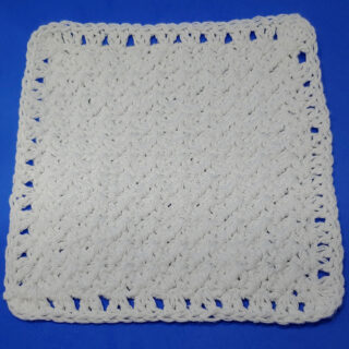 White Cotton Crochet Dishcloth