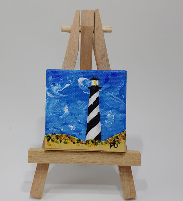 Cape Hatteras Lighthouse 2x2 Miniature w/Easel