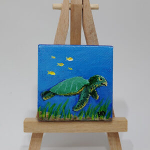 Sea Turtle miniature painting