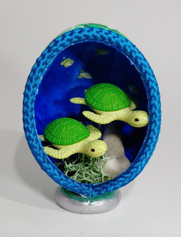 Sea Turtle Eggshell Diorama #12