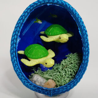 Sea Turtle Eggshell Diorama #9