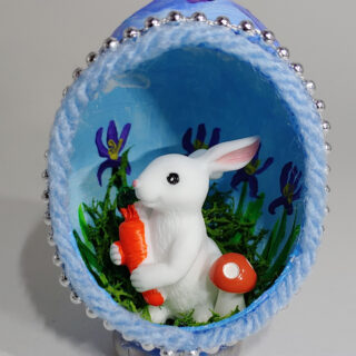 Bunny Rabbit Eggshell Diorama #17