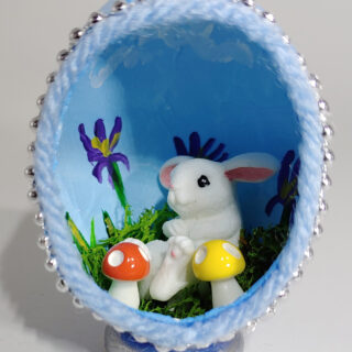Bunny Rabbit Eggshell Diorama #18