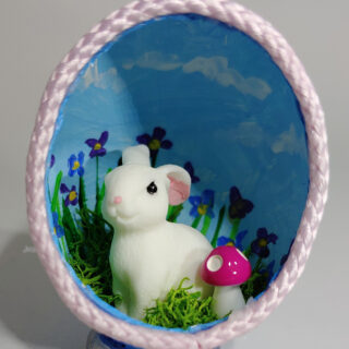 Bunny Rabbit Eggshell Diorama #20