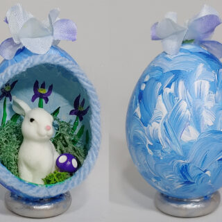 Bunny Rabbit Eggshell Diorama #23