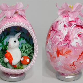 Bunny Rabbit Eggshell Diorama #25