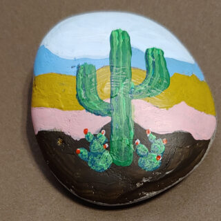 Cactus Meditation Rock #004