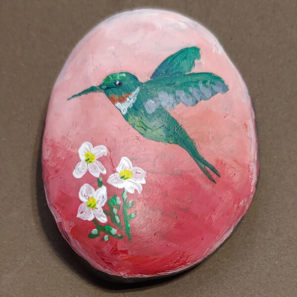 Hummingbird Meditation Rock #002