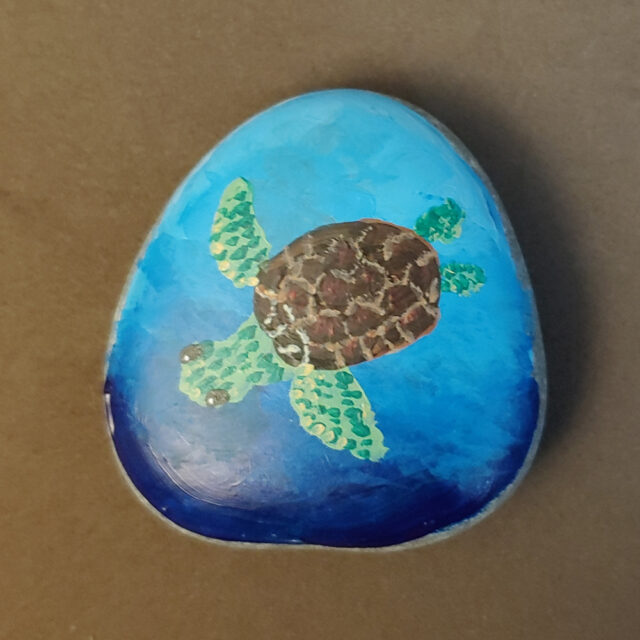 Sea Turtle Meditation Rock