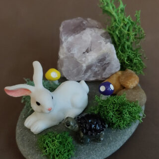 Bunny and Crystal Rock Garden Friends 001