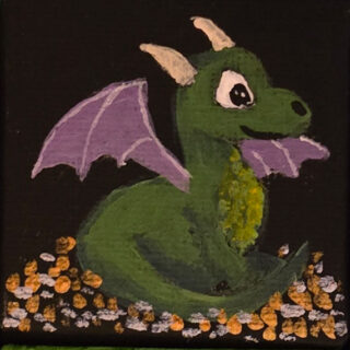 Dragon 2x2 Miniature Painting with Easel