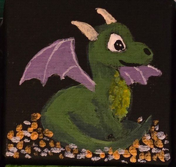 Dragon 2x2 Miniature Painting with Easel
