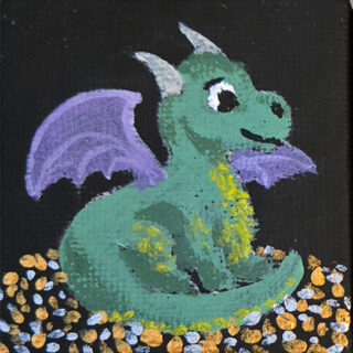 Dragon 2x2 Miniature Painting with Easel