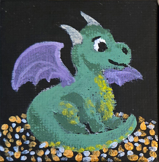Dragon 2x2 Miniature Painting with Easel