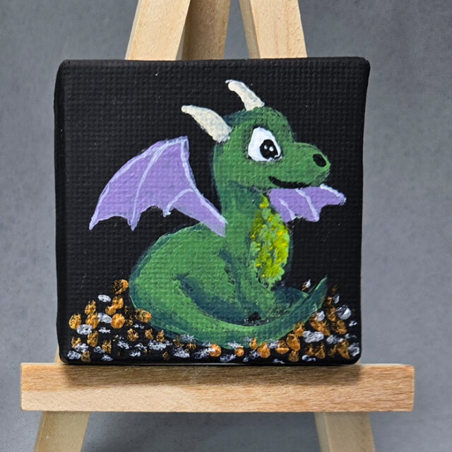 Dragon 2x2 Miniature Painting with Easel