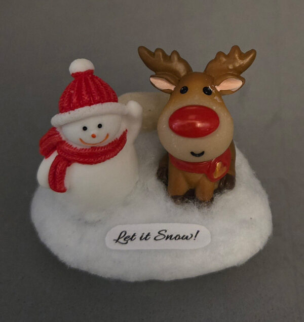 Snowman and Rudolph the Reindeer Christmas Diorama