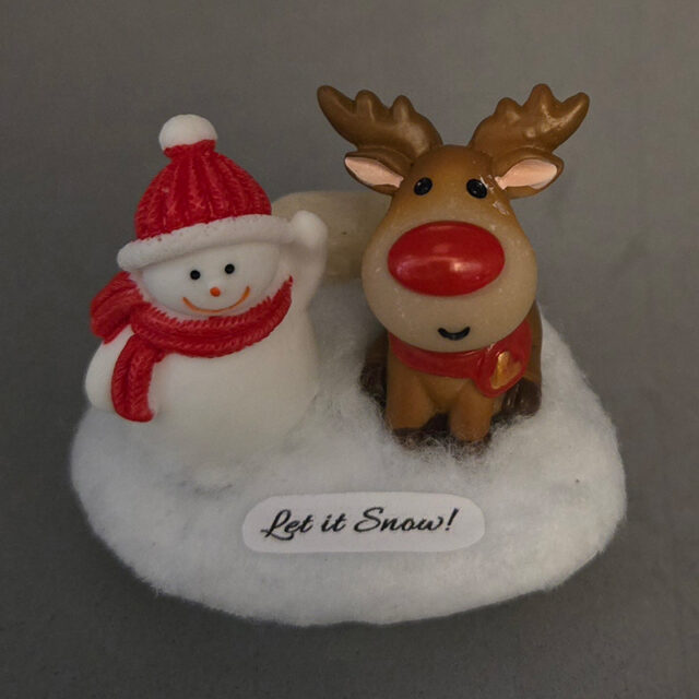 Snowman and Rudolph the Reindeer Christmas Diorama