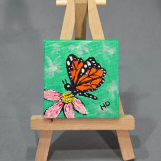 Monarch Butterfly 2x2 Miniature w/Easel