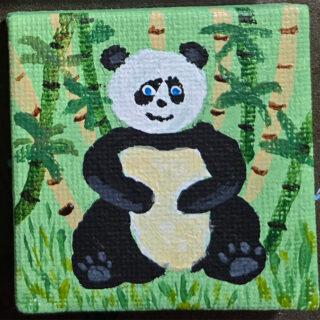 Panda 2x2 Miniature w/Easel