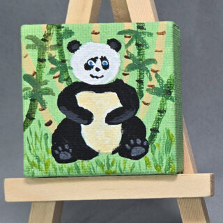 Panda 2x2 Miniature w/Easel