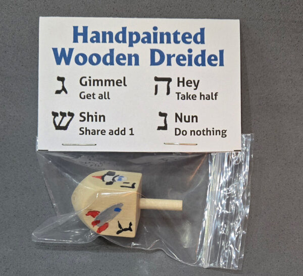 Handpainted Wooden Dreidel, Space 02