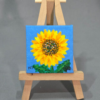 Sunflower (1) 2x2 Miniature w/Easel