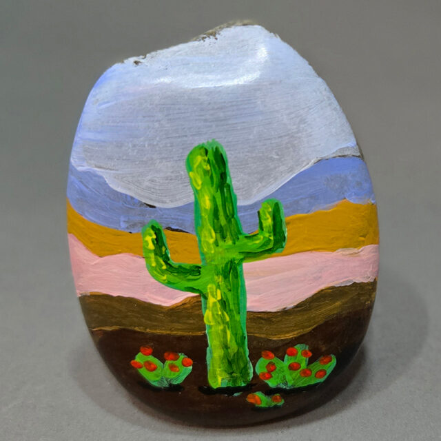 Cactus Meditation Rock #004