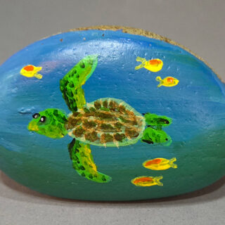 Sea Turtle Meditation Rock