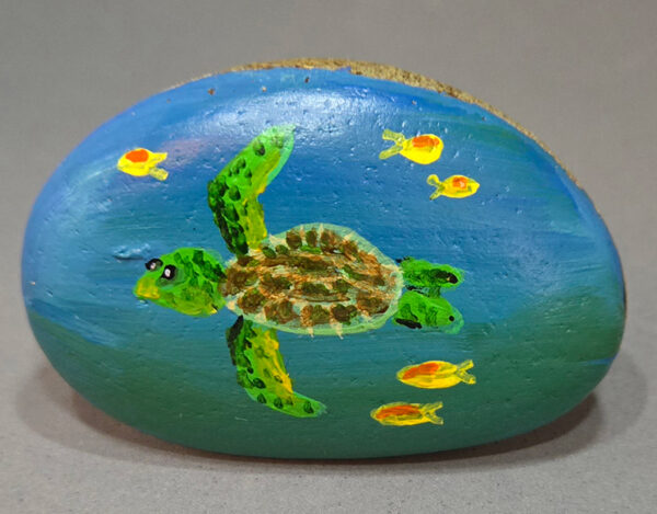 Sea Turtle Meditation Rock