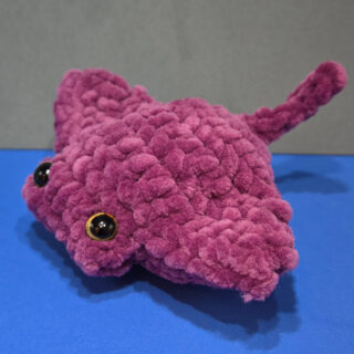 Pink Baby Manta Ray Crochet Toy