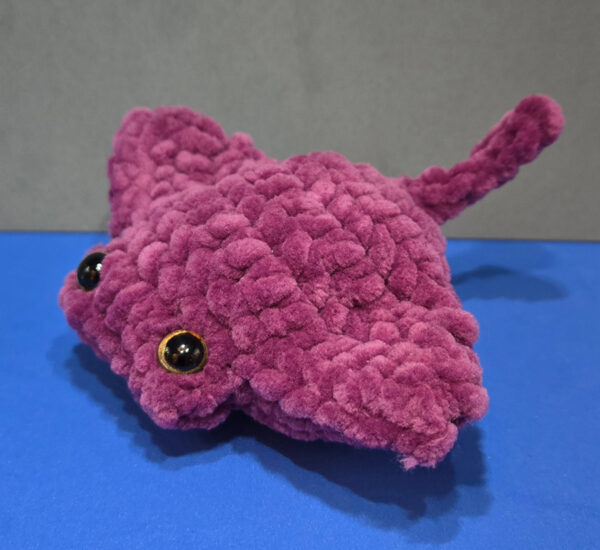 Pink Baby Manta Ray Crochet Toy