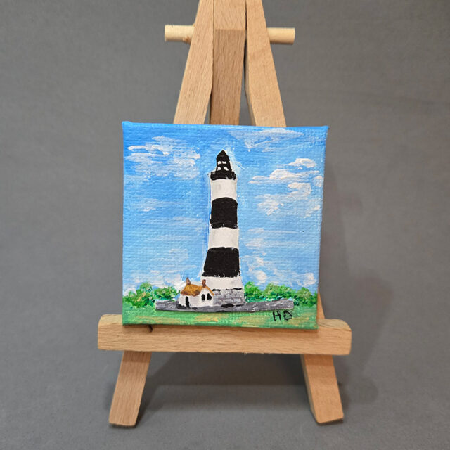 Bodie Island Lighthouse 2x2 Miniature w/Easel