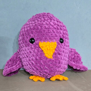 Purple Squishie Birdie Crochet Toy