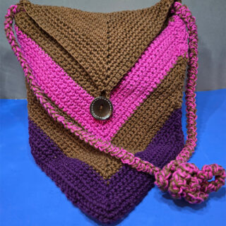 Chevron Cross Body Crochet Purse